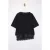 Trendyol Curve Dames Zwart Effen Kort Oversized Grote maten T-shirts