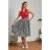 Mila Striped swing rok in zwart en wit