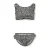 KIDS ONLY GIRL crop bikini zwart/beige