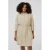 Kaffe Curve blousejurk met krijtstreep beige