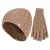 Dames Fleece Gevoerde Thermische Muts & Handschoenen Set voor de Winter