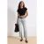TRENDYOLMİLLA Dames Blauw Effen Recht Hoge taille Jeans
