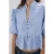 Mango blouse met borduursels – lichtblauw