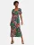 love & roses Jurk  smaragd / cyclaam / zwart / wit
