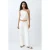 MANGO TEEN one shoulder top met borduursels – wit
