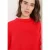 Shirt met trechtervormige hals in effen kleur