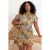 Trendyol Curve Dames Meerkleurig Tropisch Kort / Mini Kort Strandkleding Recht Grote maten Jurk
