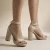Ann Rocks Sandalen met hak beige Textiel –