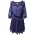 Nieuwe accordeonjurk van Diane Von Furstenberg in blauw polyester.