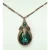 Art Nouveu Palm Leaf ketting in smaragdgroen