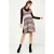 A Line Print Jurk met Schildpadhals