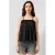 QS top met plooien – zwart