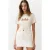 TRENDYOLMİLLA Dames Grijs Slogan Kort Regular fit T-shirts