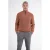 LERROS katoenen relaxed fit gebreide gemêleerde trui – maroon red