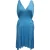 Boutique Moschino V-hals Taille-bind Midi-jurk in Blauw Acetaat