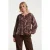 Smashed Lemon Doorgeknoopte blouse met grafische bloemenprint in bruin en crème |