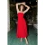 TRENDYOLMİLLA Dames Rood Effen Midi Mouwloos Stijlvol/Avond Skater Jurken