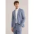 WE Fashion colbert met linnen blauw