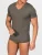 zd ZERO DEFECTS Onderhemd ‘V-Neck T-shirt Soya Yarn’  donkergroen