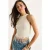 Gestructureerde Halter Crop Blouse
