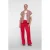 Geisha wide leg regular waist broek rood