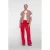 Geisha wide leg regular waist broek rood