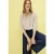 Cecil Dames Overhemdblouse met structuur in Beige