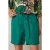 Summum Woman Loose Fit Shorts Flowy Linen Tencel Tropical Green
