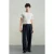 Plissé Gestreepte Gabardine Broek