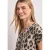 Blouseshirt met gespleten hals en smokdetail