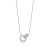 Vrouwen Zilveren Ketting met Dubbele Ring en Cubic Zirconia 925 Sterling Zilver BICLL040