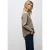Street One Dames Katoenen blouse met ruches in Bruin