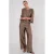 Maicazz & Zizo straight high broek met plooien – bruin