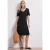 Knielange jersey jurk met korte mouwen