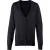 Premier Dames/dames knoop door V-hals gebreid vest met lange mouwen (Zwart)