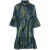 Azure Viscose Jurk met Verenprint