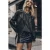 Mikuta The Black Mini Sequin Skirt Black