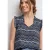 Street One Dames Blousetop met V-hals en ruches in Blauw