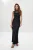 TRENDYOLMİLLA Dames Zwart Effen Maxi Mouwloos Recht Avond & Gala Jurk