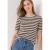 T-shirt met korte mouwen, ronde hals en strepen