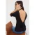 TRENDYOLMİLLA Dames Zwart Effen Lang Regular fit T-shirts