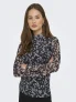 Only Onlerica Life Mesh L/s Top Jrs Noos T-shirt Lange Mouw Blue Graphite Rodeo Pumice