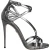 Kruisband Sandalen van Metallic Leder Hoge Hakken
