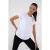 Dames Effen Korte Mouwen Rondhals T-Shirt