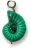 Bonnie Studios Oorbellen Dames Green Shell Big Pendant, Kleur: Groen