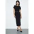 Geveste Midi-jurk met Ronde Hals