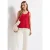 Street One Dames Top met verzamelen in Rood