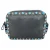 Valentino Rolling Rockstud Camera Bag in Zwart Leer