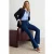 TRENDYOLMİLLA Dames Donkerblauw Effen Flared Hoge taille Jeans