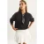 Ronde Hals Geribbelde Sweater met Sjaal Accessoire Detail
